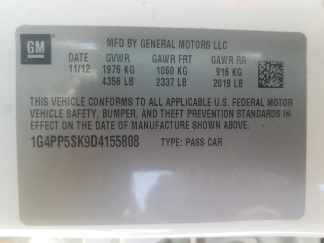 Photo 9 VIN: 1G4PP5SK9D4155808 - BUICK VERANO 