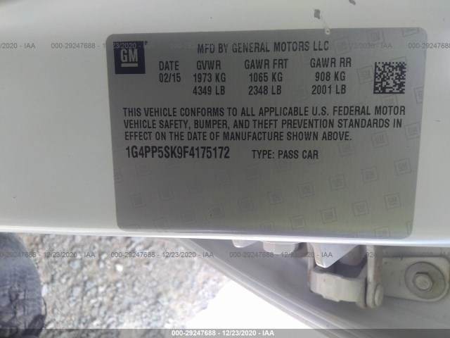 Photo 8 VIN: 1G4PP5SK9F4175172 - BUICK VERANO 