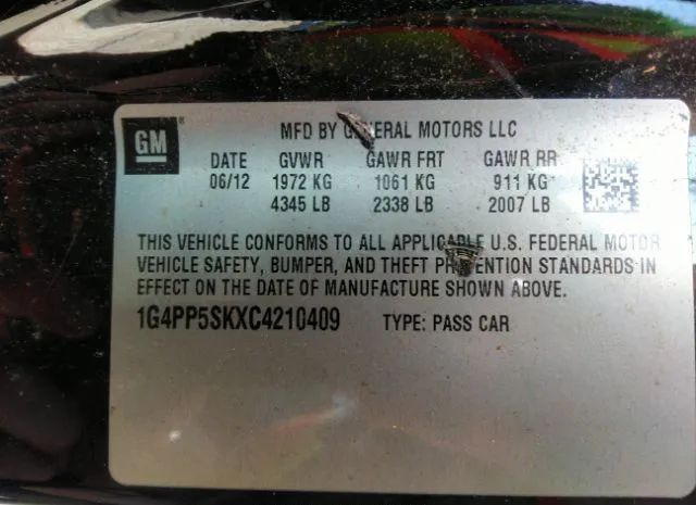 Photo 8 VIN: 1G4PP5SKXC4210409 - BUICK VERANO 