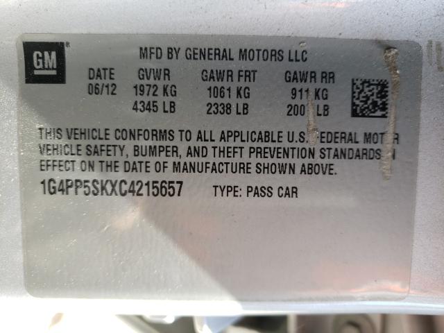 Photo 9 VIN: 1G4PP5SKXC4215657 - BUICK VERANO 