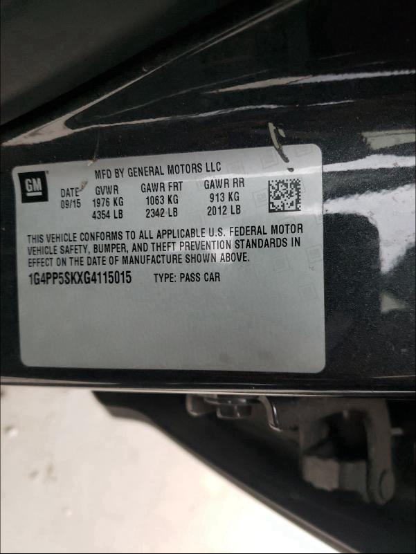 Photo 9 VIN: 1G4PP5SKXG4115015 - BUICK VERANO 