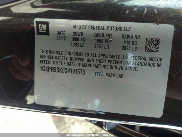 Photo 8 VIN: 1G4PR5SK0C4191573 - BUICK VERANO 