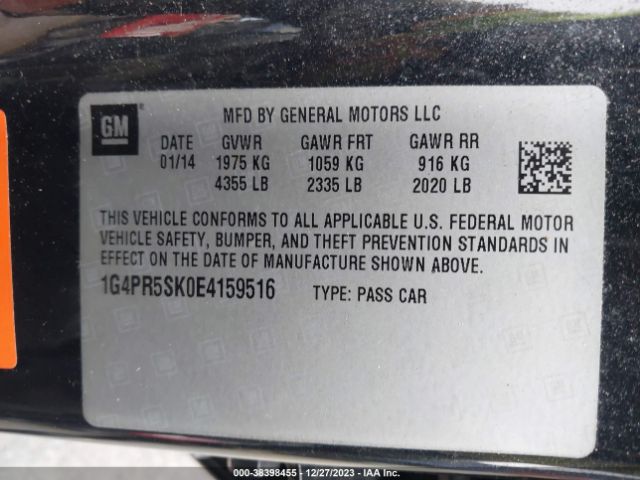 Photo 8 VIN: 1G4PR5SK0E4159516 - BUICK VERANO 