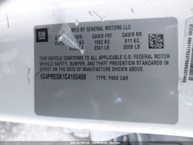 Photo 8 VIN: 1G4PR5SK1C4180498 - BUICK VERANO 