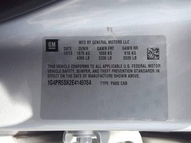 Photo 9 VIN: 1G4PR5SK2E4149764 - BUICK VERANO CON 