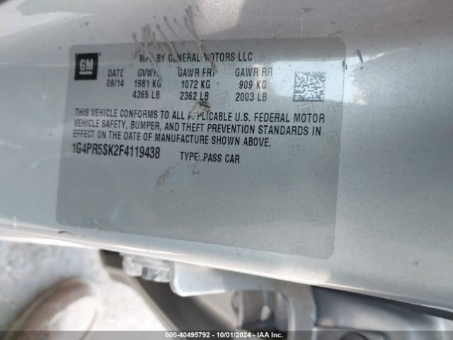 Photo 8 VIN: 1G4PR5SK2F4119438 - BUICK VERANO 