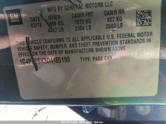 Photo 8 VIN: 1G4PR5SK3D4185199 - BUICK VERANO 