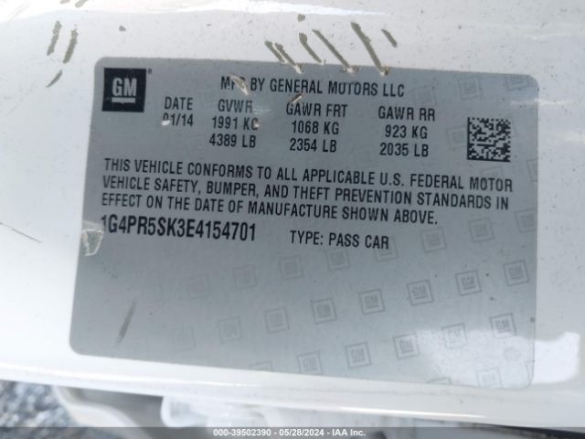 Photo 8 VIN: 1G4PR5SK3E4154701 - BUICK VERANO 