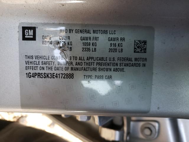 Photo 9 VIN: 1G4PR5SK3E4172888 - BUICK VERANO CON 