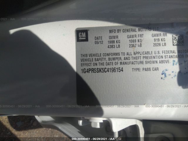 Photo 8 VIN: 1G4PR5SK5C4196154 - BUICK VERANO 