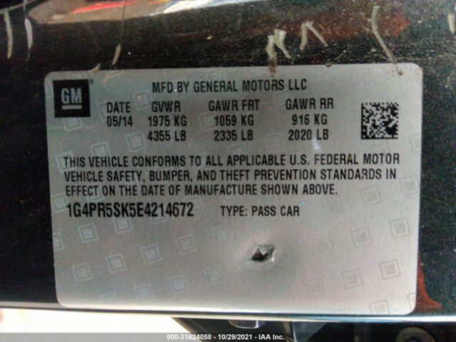 Photo 8 VIN: 1G4PR5SK5E4214672 - BUICK VERANO 