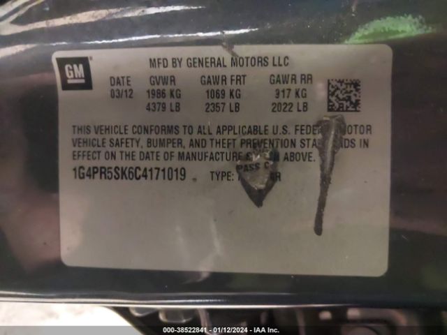 Photo 8 VIN: 1G4PR5SK6C4171019 - BUICK VERANO 