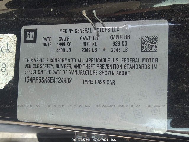 Photo 8 VIN: 1G4PR5SK6E4124902 - BUICK VERANO 