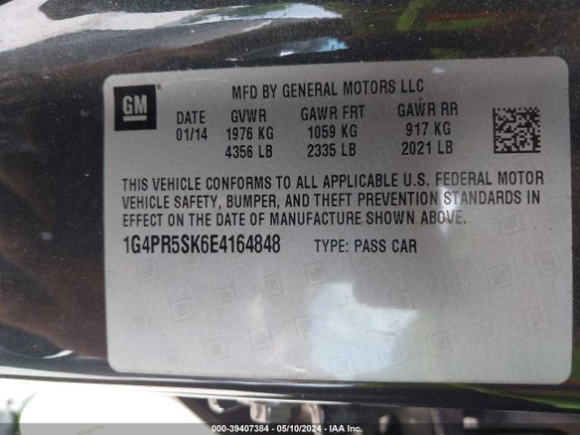 Photo 8 VIN: 1G4PR5SK6E4164848 - BUICK VERANO 