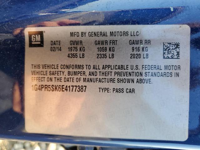 Photo 12 VIN: 1G4PR5SK6E4177387 - BUICK VERANO CON 