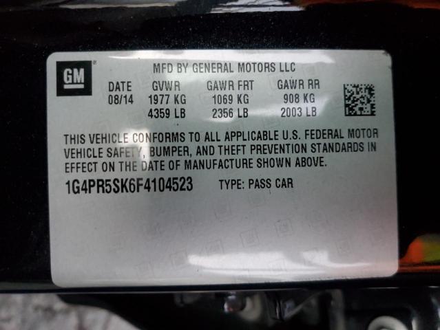 Photo 12 VIN: 1G4PR5SK6F4104523 - BUICK VERANO CON 