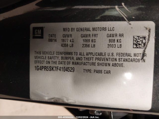 Photo 8 VIN: 1G4PR5SK7F4104529 - BUICK VERANO 