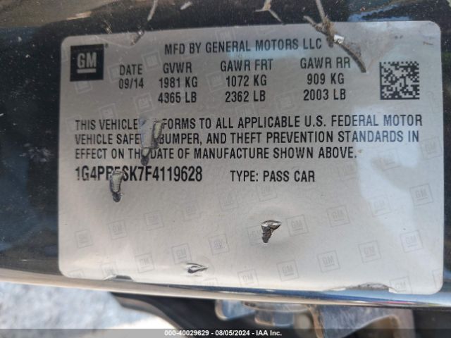 Photo 8 VIN: 1G4PR5SK7F4119628 - BUICK VERANO 