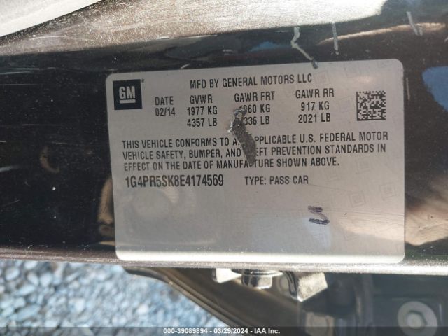 Photo 8 VIN: 1G4PR5SK8E4174569 - BUICK VERANO 