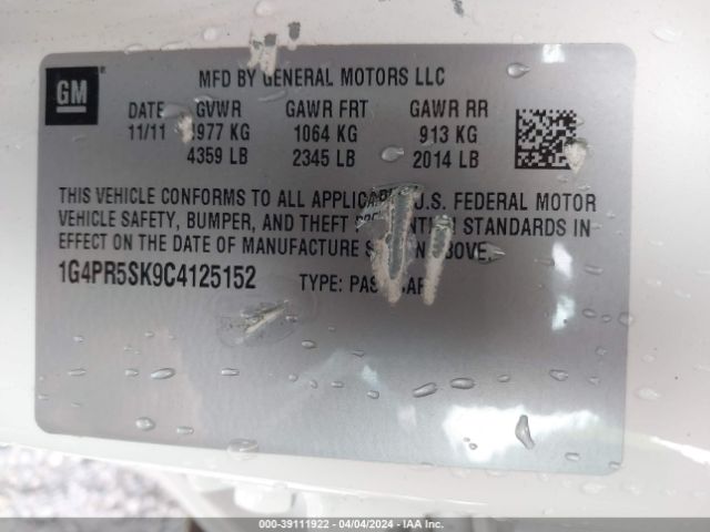 Photo 8 VIN: 1G4PR5SK9C4125152 - BUICK VERANO 