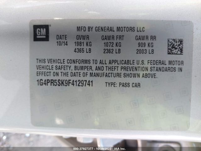 Photo 8 VIN: 1G4PR5SK9F4129741 - BUICK VERANO 