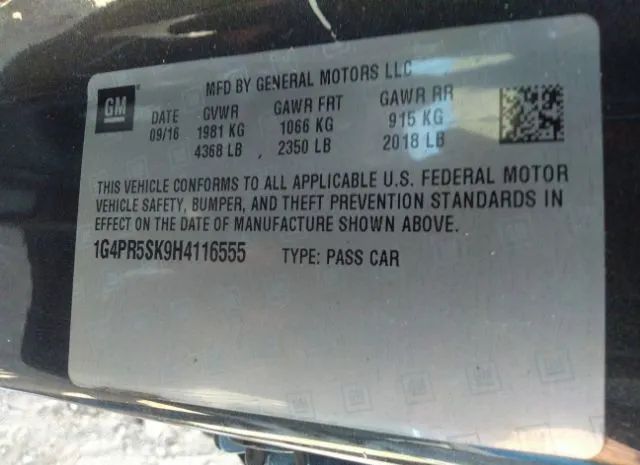 Photo 8 VIN: 1G4PR5SK9H4116555 - BUICK VERANO 