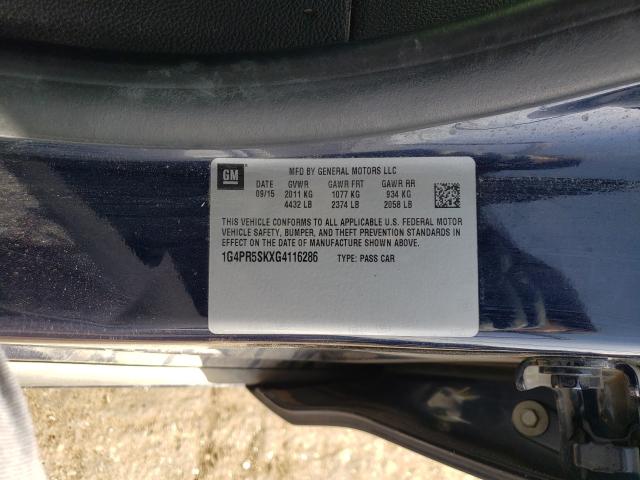 Photo 9 VIN: 1G4PR5SKXG4116286 - BUICK VERANO CON 