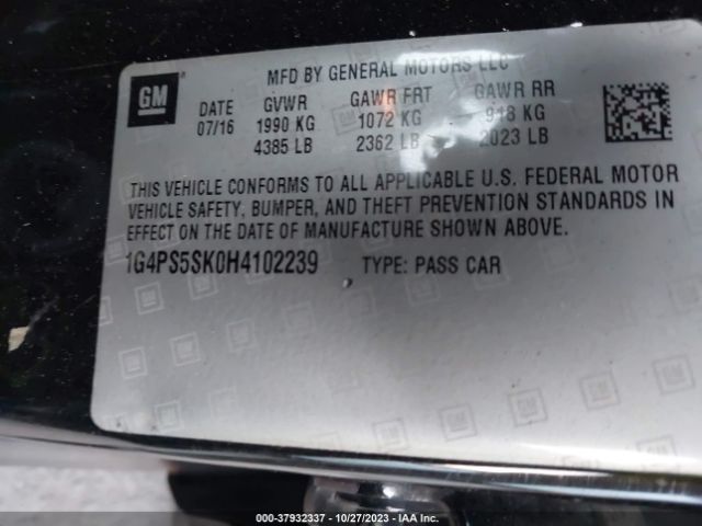 Photo 8 VIN: 1G4PS5SK0H4102239 - BUICK VERANO 