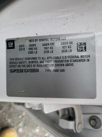 Photo 9 VIN: 1G4PS5SK1C4180604 - BUICK VERANO 