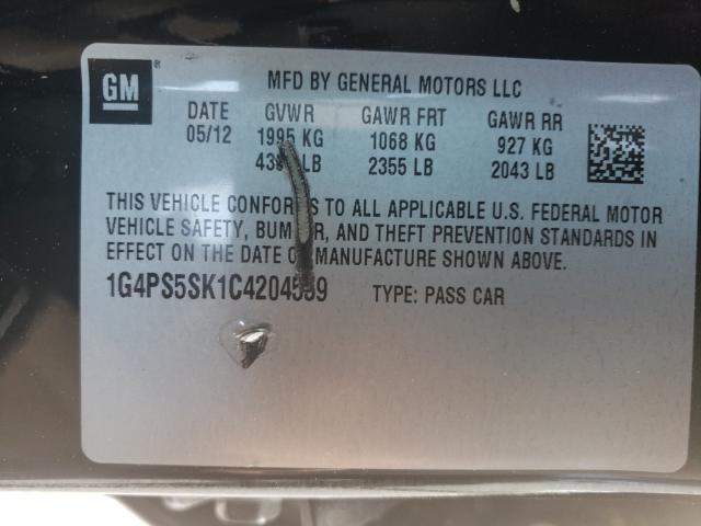 Photo 9 VIN: 1G4PS5SK1C4204559 - BUICK VERANO 