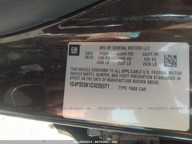 Photo 8 VIN: 1G4PS5SK1C4205971 - BUICK VERANO 