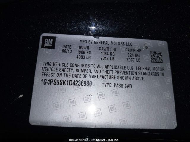 Photo 8 VIN: 1G4PS5SK1D4236980 - BUICK VERANO 