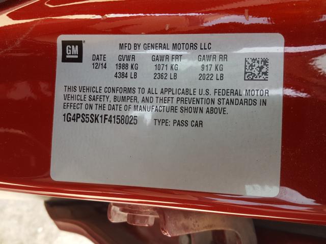 Photo 9 VIN: 1G4PS5SK1F4158025 - BUICK VERANO 