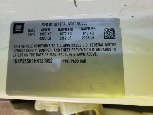 Photo 9 VIN: 1G4PS5SK1H4120992 - BUICK VERANO 