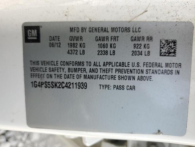 Photo 11 VIN: 1G4PS5SK2C4211939 - BUICK VERANO 