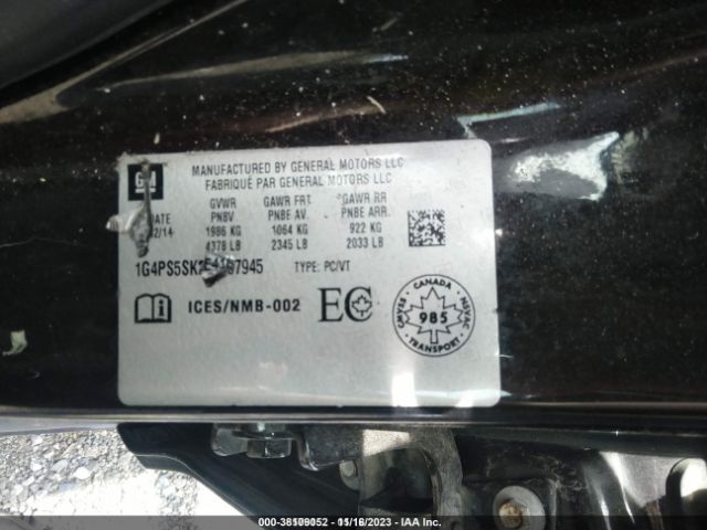 Photo 8 VIN: 1G4PS5SK2E4167945 - BUICK VERANO 