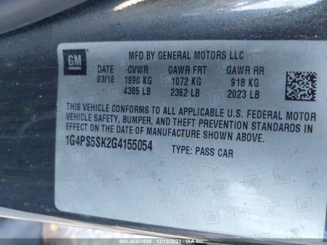 Photo 8 VIN: 1G4PS5SK2G4155054 - BUICK VERANO 