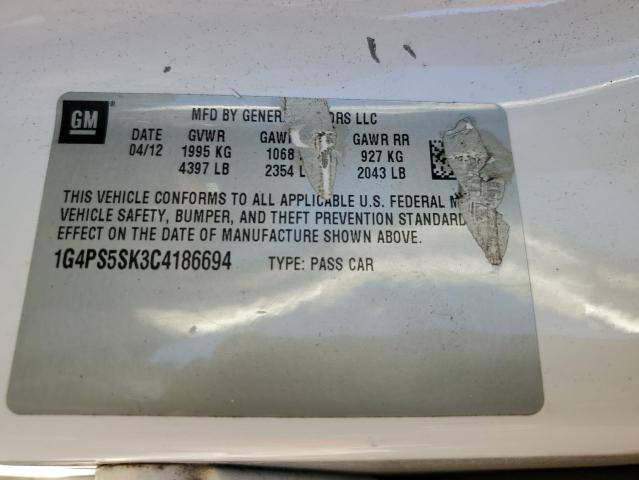 Photo 11 VIN: 1G4PS5SK3C4186694 - BUICK VERANO 