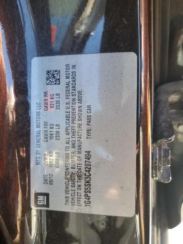 Photo 11 VIN: 1G4PS5SK3C4207494 - BUICK VERANO 