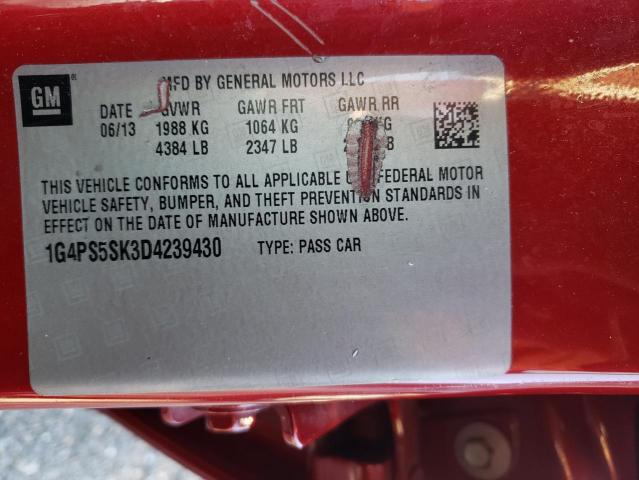 Photo 9 VIN: 1G4PS5SK3D4239430 - BUICK VERANO 