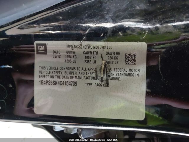 Photo 8 VIN: 1G4PS5SK4C4154739 - BUICK VERANO 