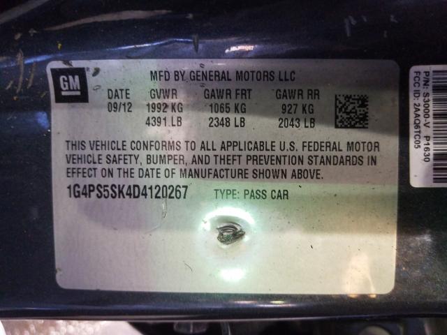 Photo 9 VIN: 1G4PS5SK4D4120267 - BUICK VERANO 