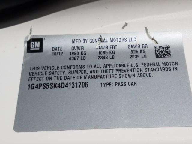 Photo 9 VIN: 1G4PS5SK4D4131706 - BUICK VERANO 