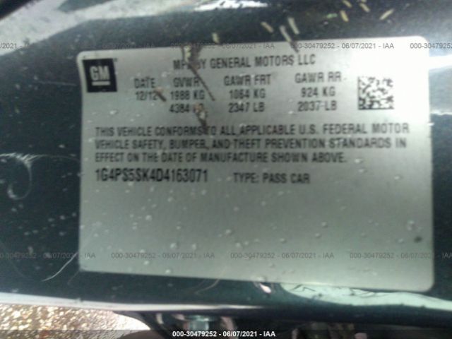 Photo 8 VIN: 1G4PS5SK4D4163071 - BUICK VERANO 