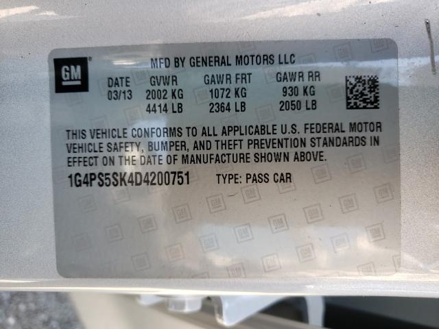 Photo 9 VIN: 1G4PS5SK4D4200751 - BUICK VERANO 