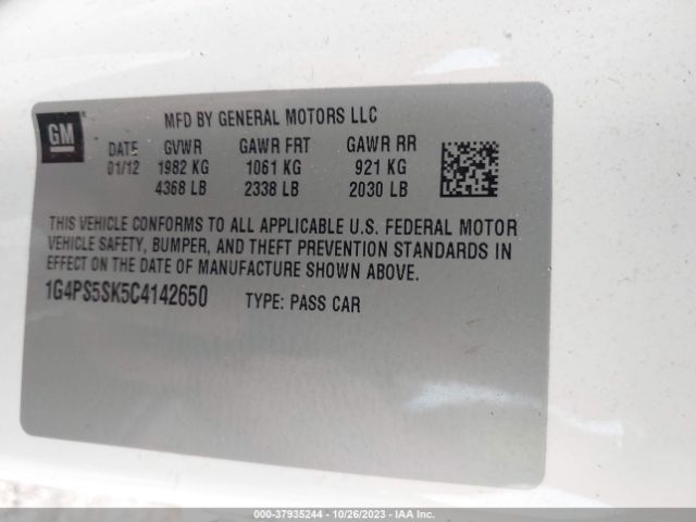 Photo 8 VIN: 1G4PS5SK5C4142650 - BUICK VERANO 