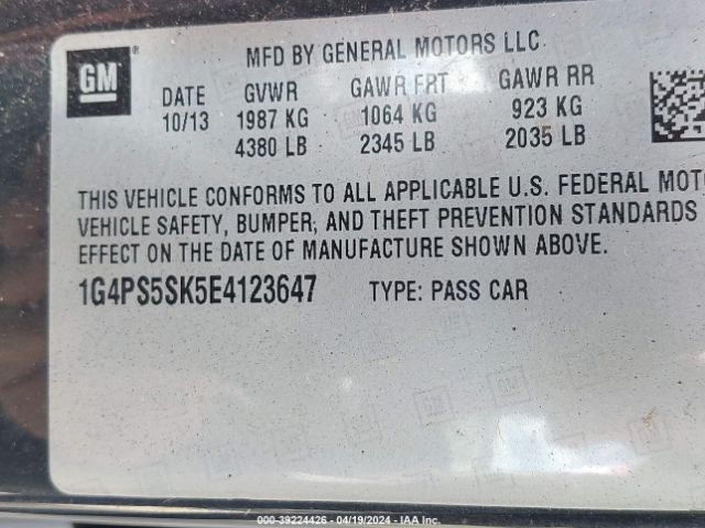 Photo 8 VIN: 1G4PS5SK5E4123647 - BUICK VERANO 