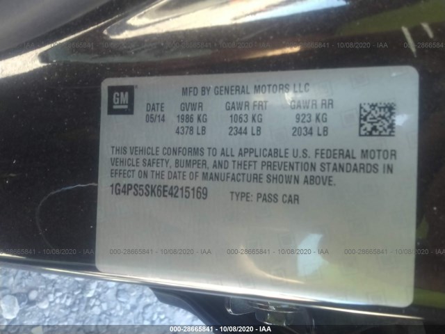 Photo 8 VIN: 1G4PS5SK6E4215169 - BUICK VERANO 