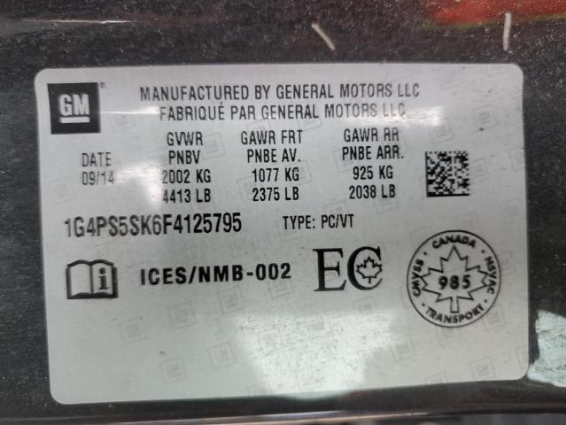 Photo 12 VIN: 1G4PS5SK6F4125795 - BUICK VERANO 