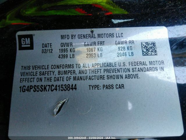 Photo 8 VIN: 1G4PS5SK7C4153844 - BUICK VERANO 